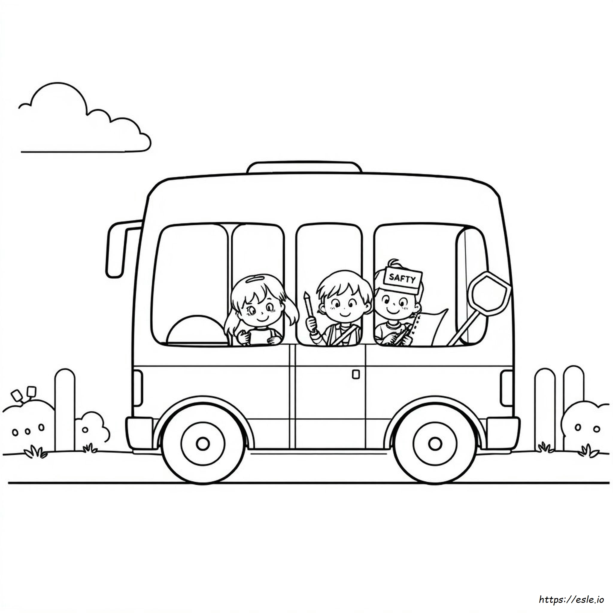 Bus Safety Coloring Pages