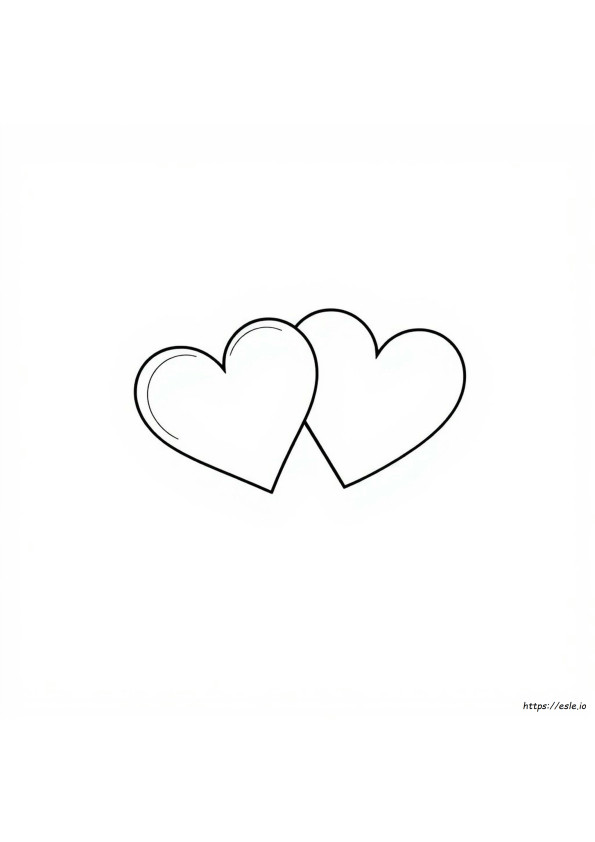 Two Hearts Coloring Pages