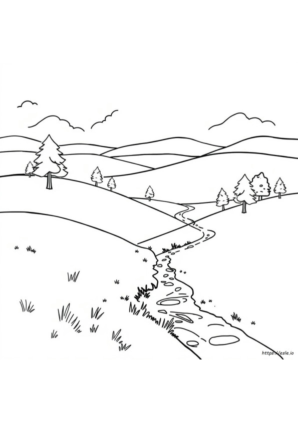 Hiker Coloring Page