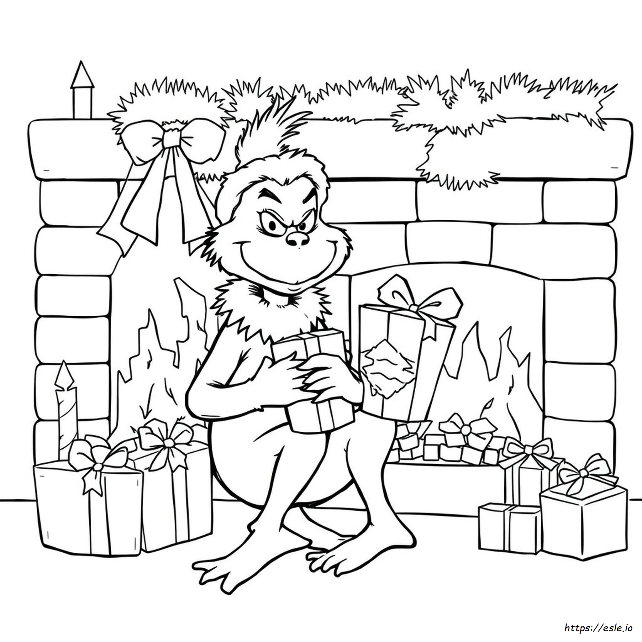 Grinch Day Coloring Page