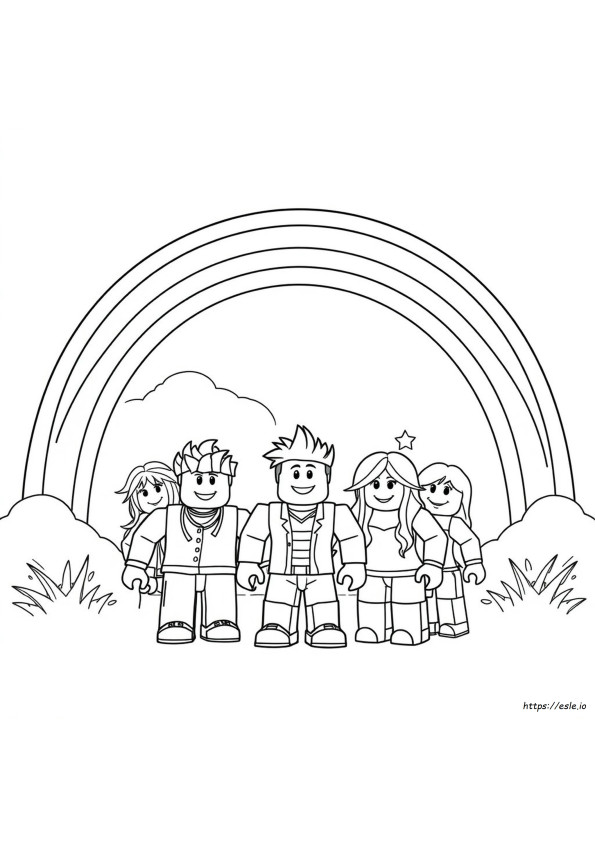 Coloriage Roblox Rainbow Friends