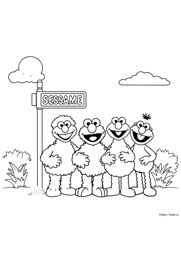Personaggi Di Sesame Street Da Colorare Gratis