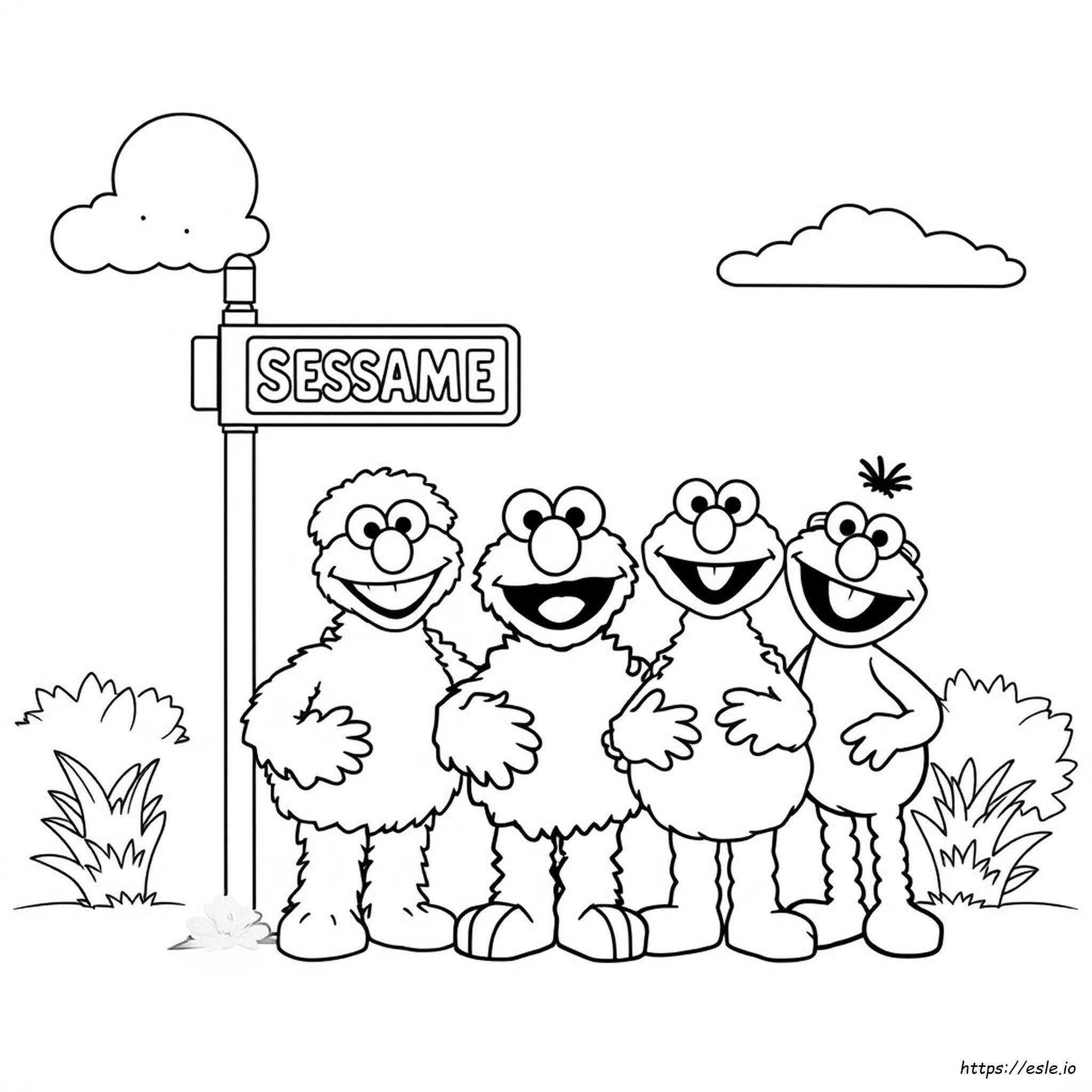 Coloriages Gratuits Des Personnages De Rue Sésame