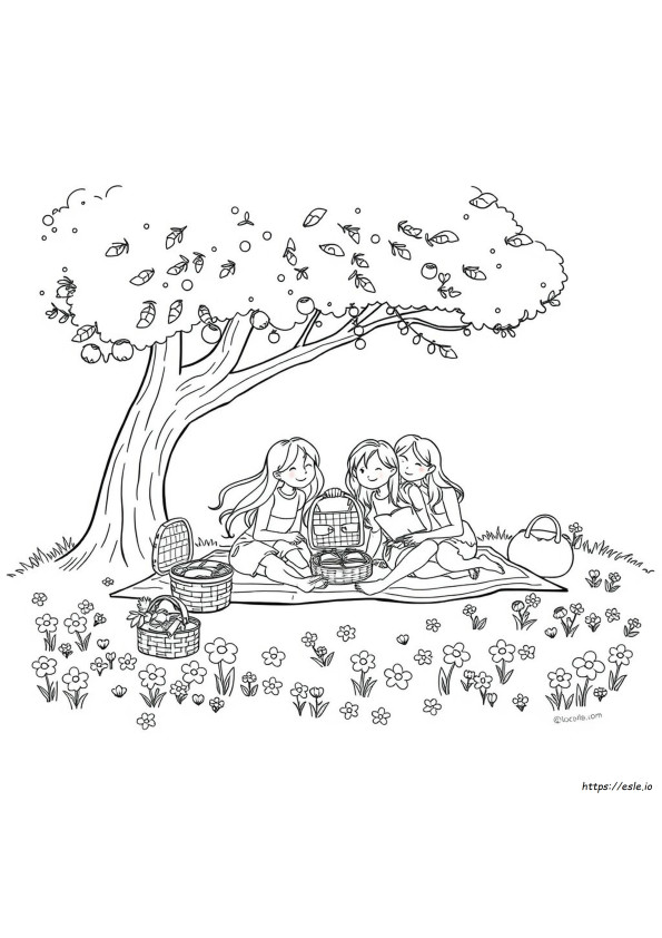 Piquenique Para Colorir