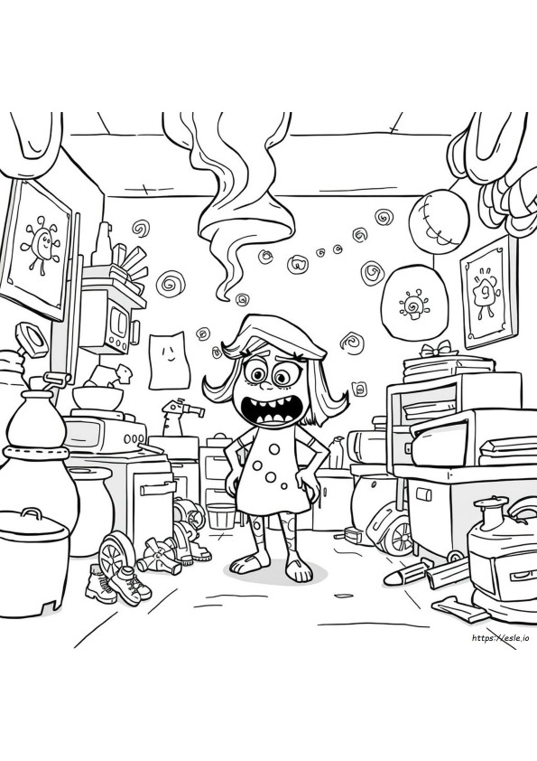 Inside Out Coloring Pages Disgust