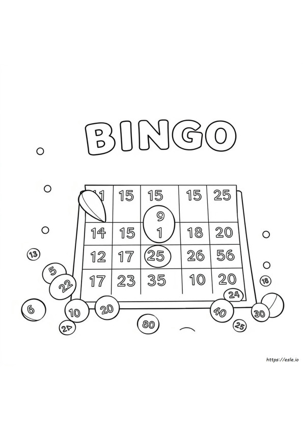 Pagina Da Colorare Con Pennarelli Bingo Gratuiti
