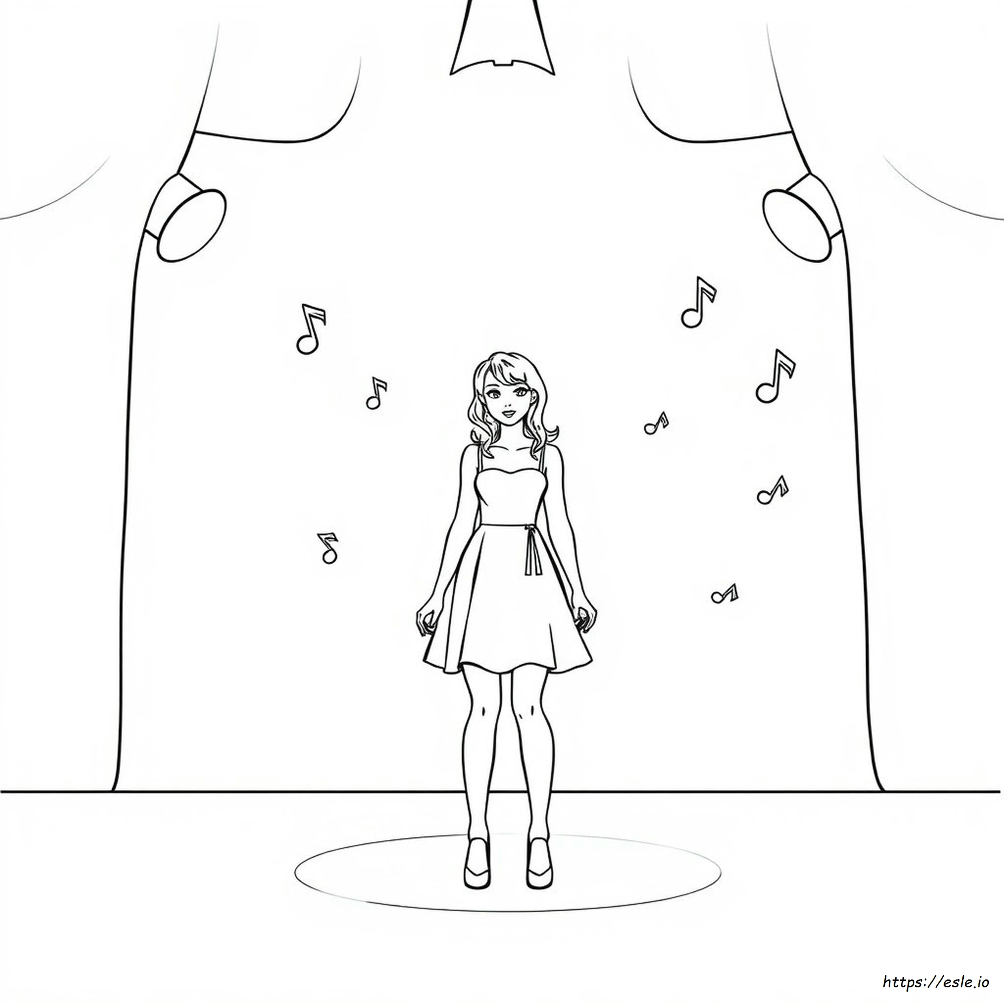 Taylor Swift Gambar Mewarnai