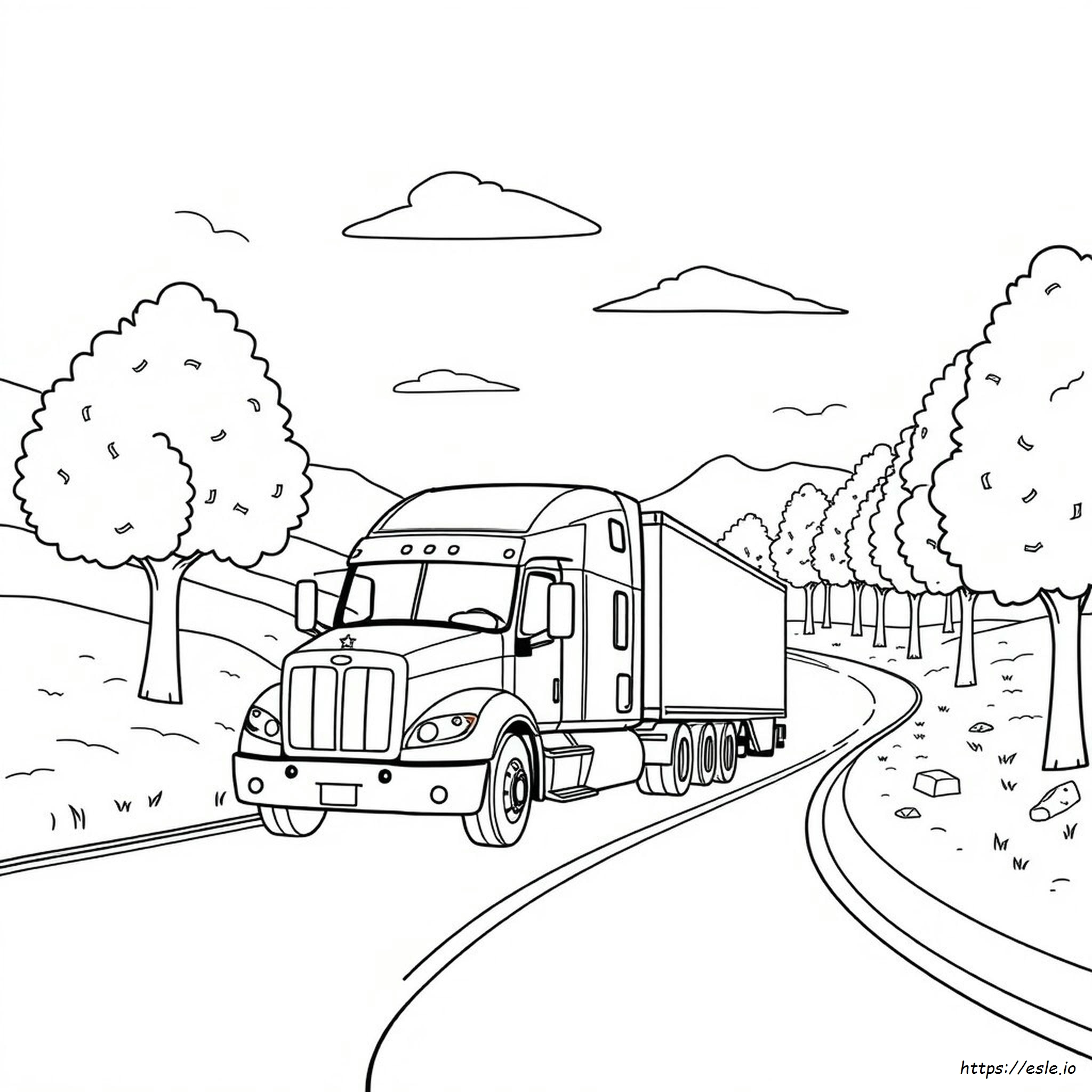 Semi Truck Coloring Pictures