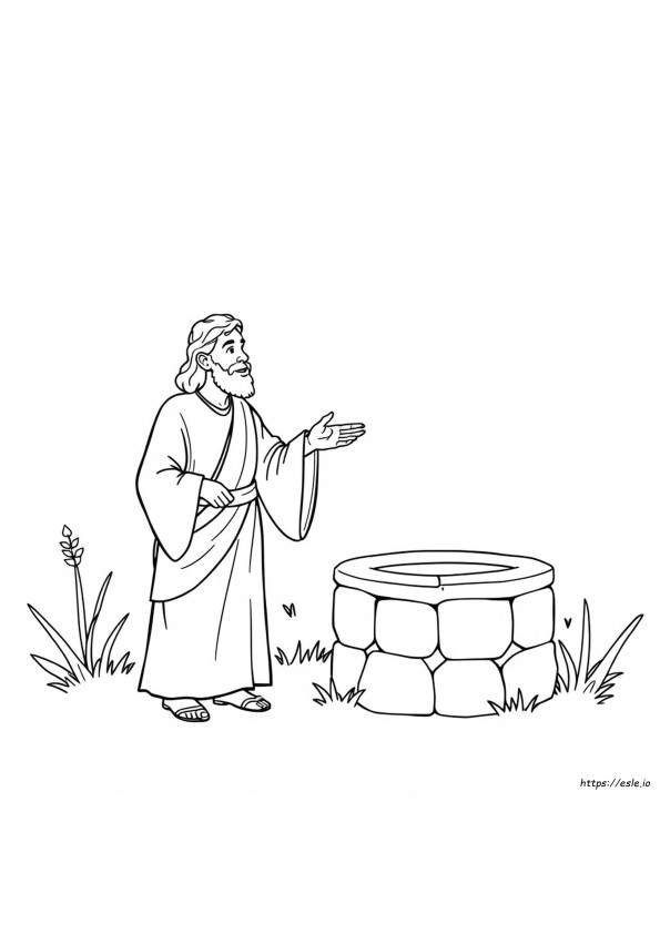 Jesus Heals The Deaf Man Coloring Page