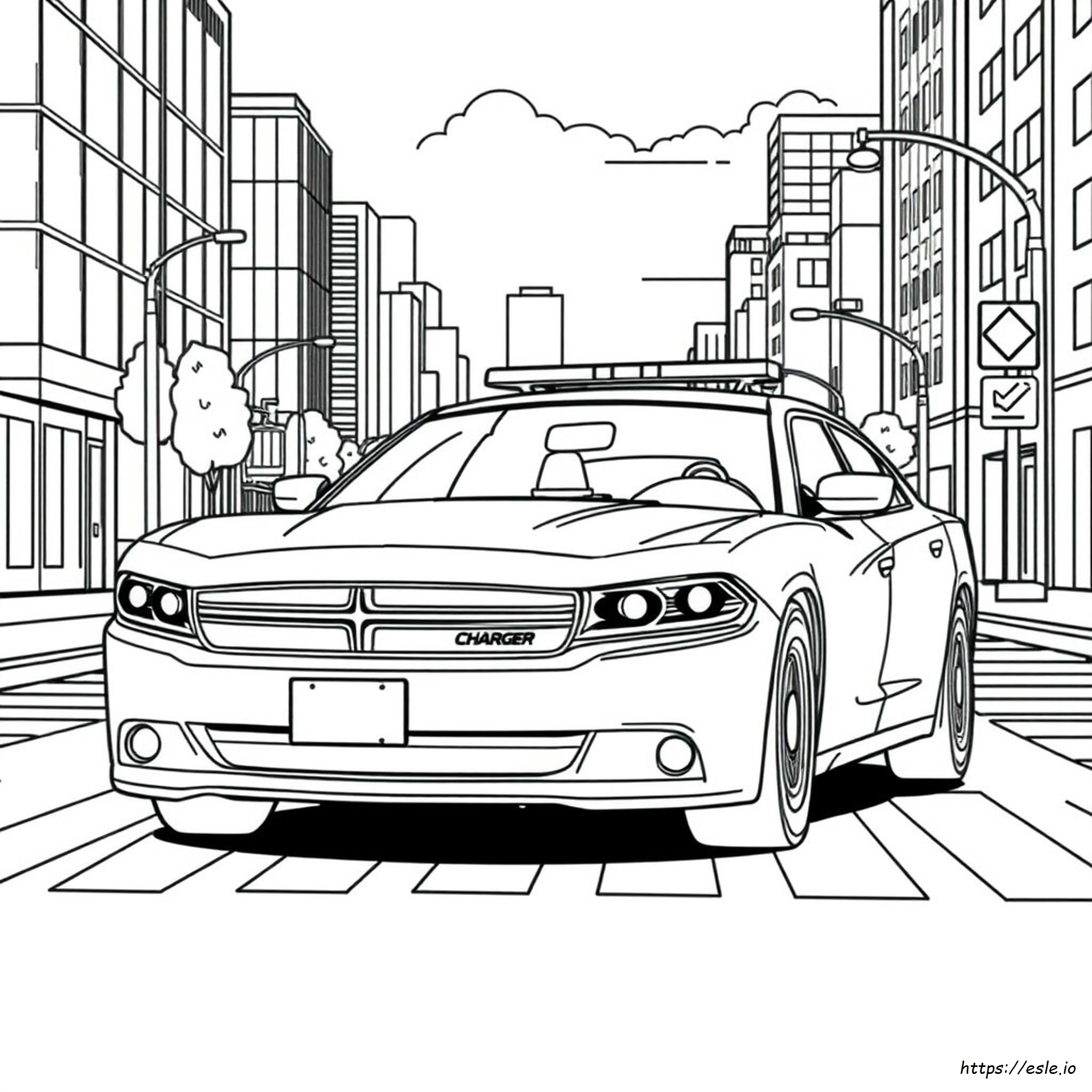 Dodge Charger Police Car Coloring Pages