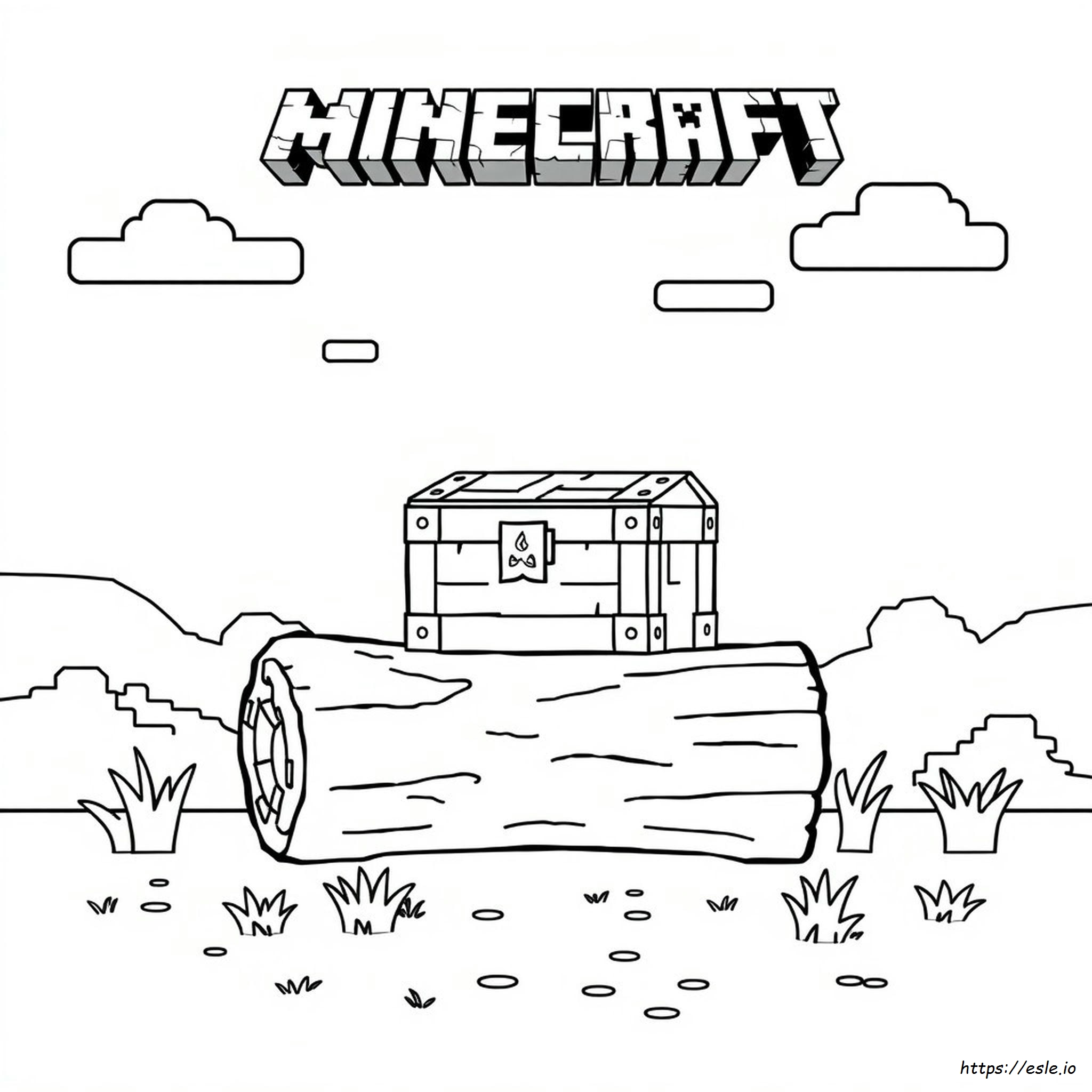 Cufăr Minecraft De Colorat