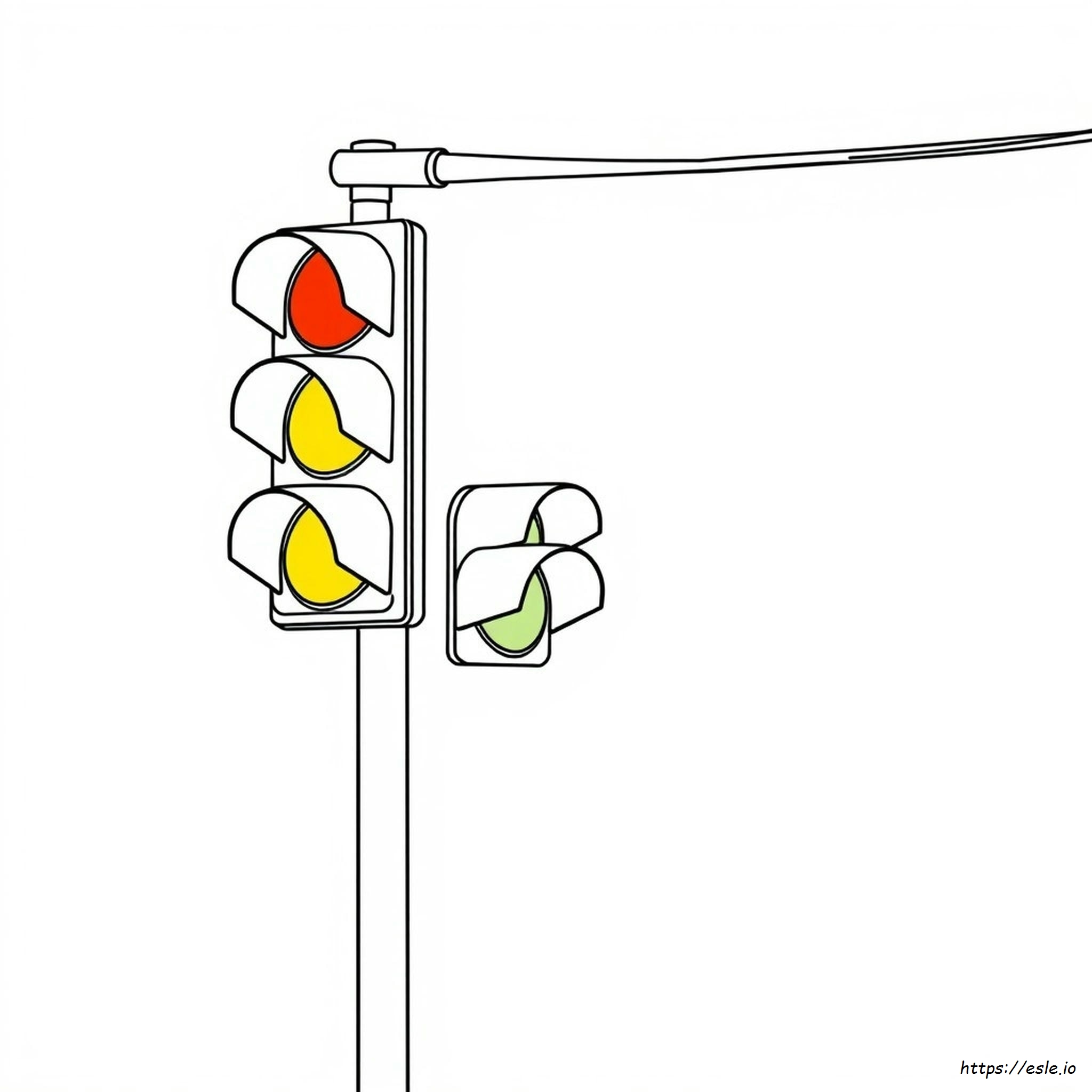 Traffic Light Picture For Colouring