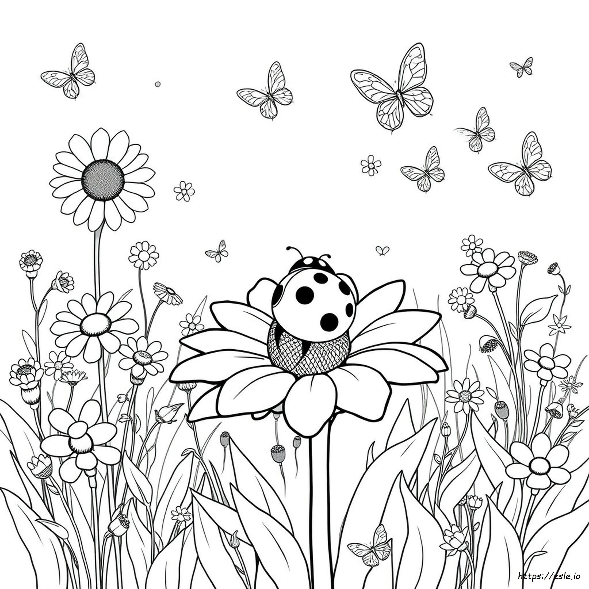 てんとう虫のぬり絵