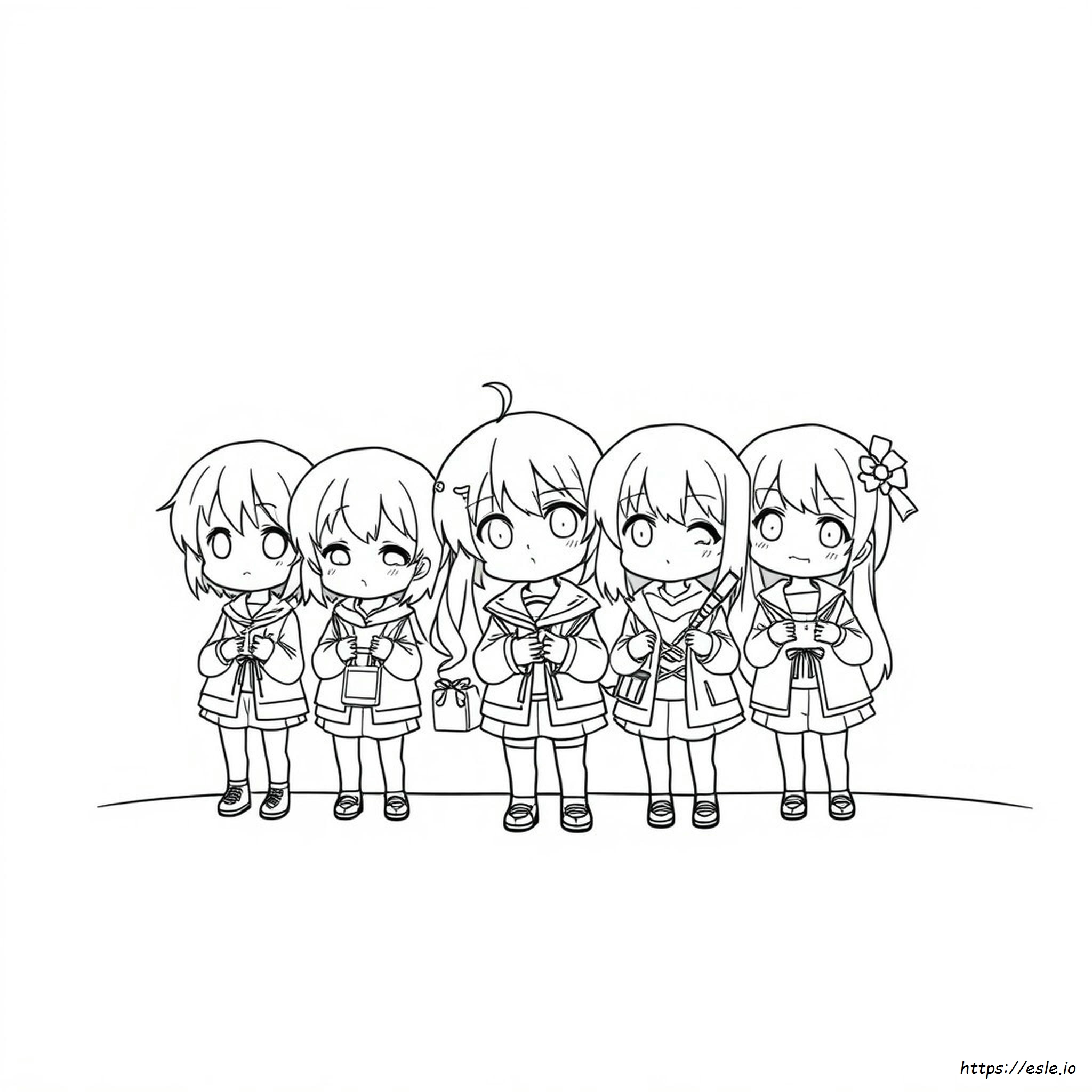 Chibi Anime Characters Coloring Pages