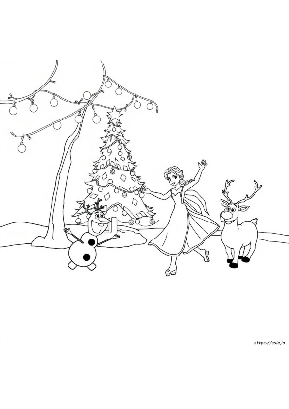 Coloriages Noël Raiponce