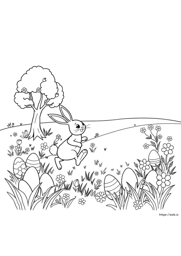 Ausmalbilder Von Ostereiern Und Hasen