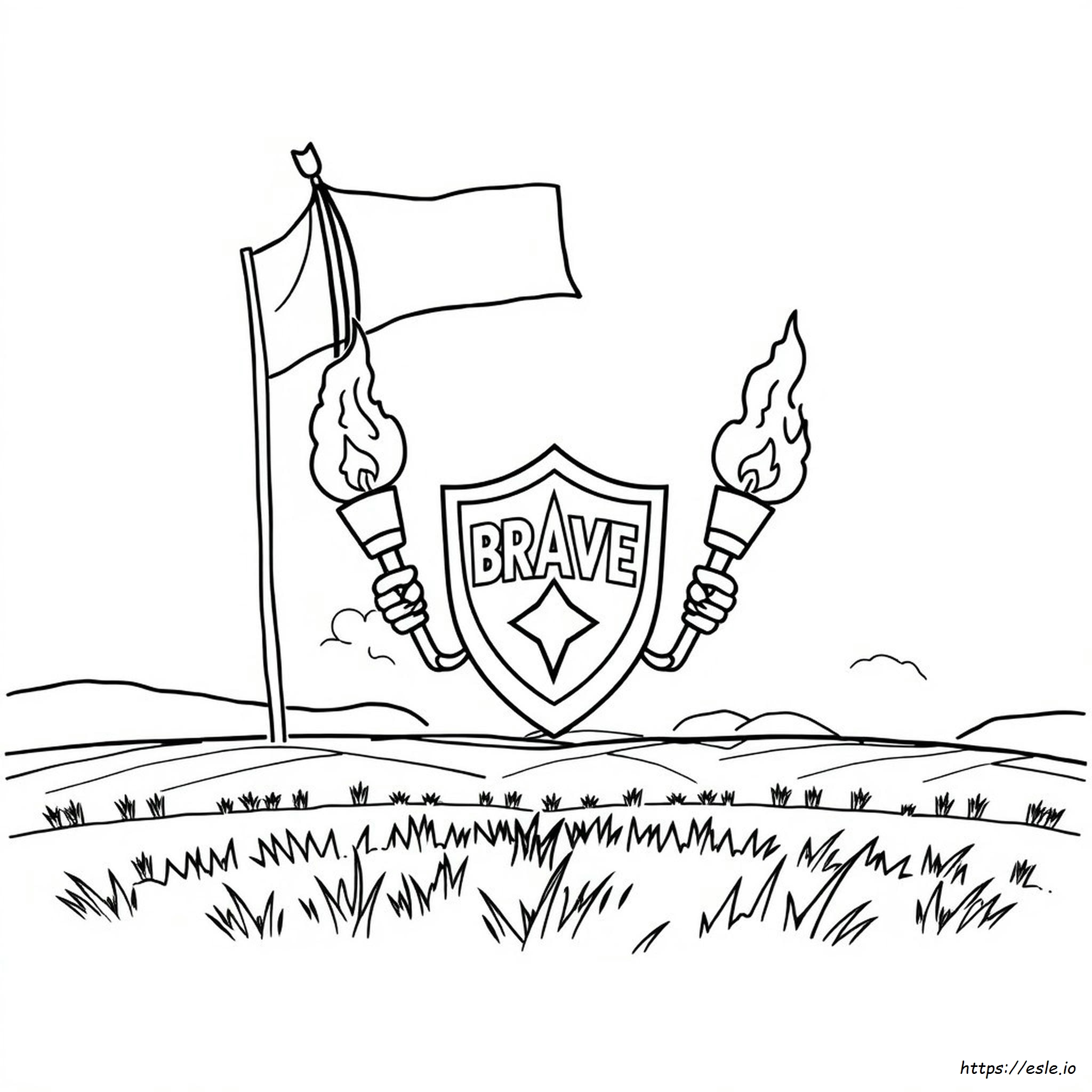 Logo Braves Gambar Mewarnai