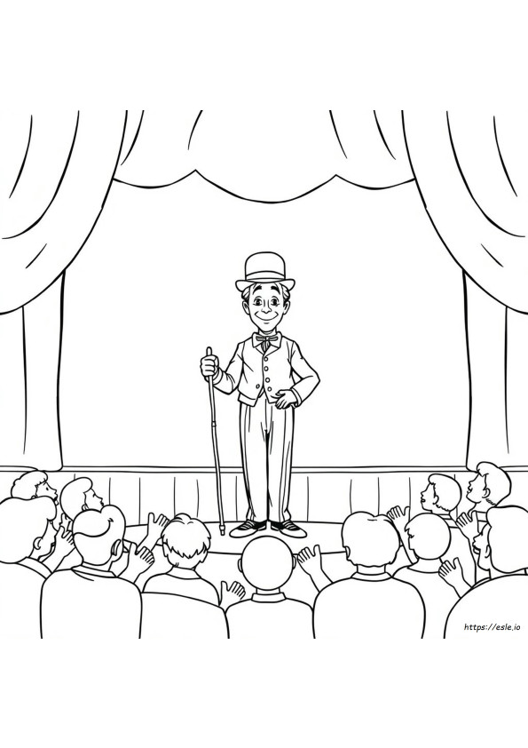 Charlie Chaplin Da Colorare