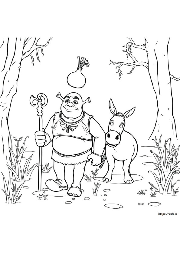 Shrek Ausmalbild