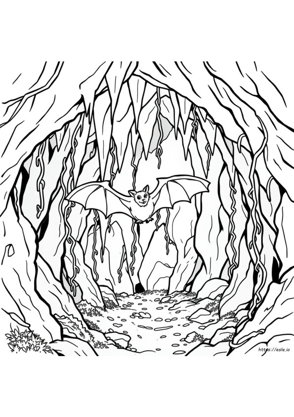 Grotta Dei Pipistrelli Da Colorare