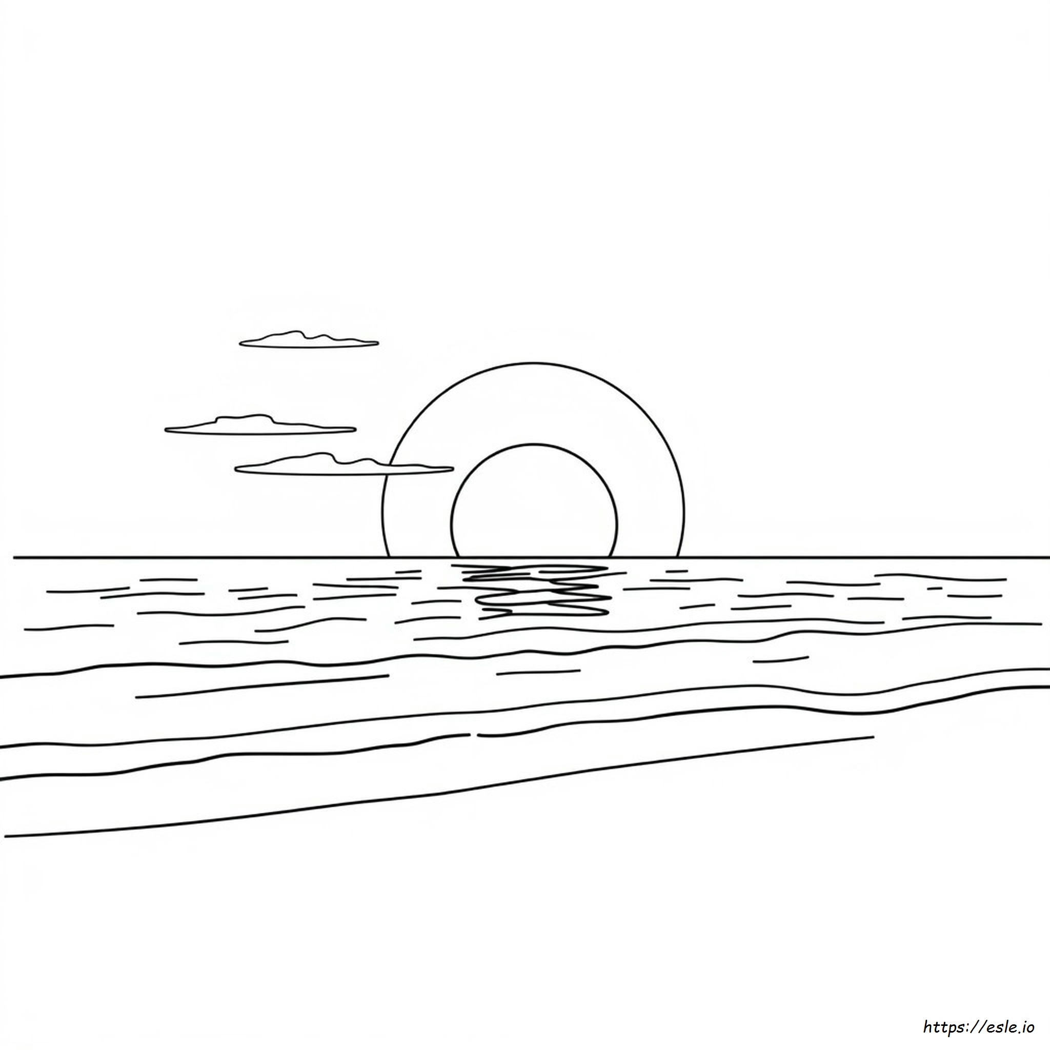 Ocean Sunset Coloring Pages