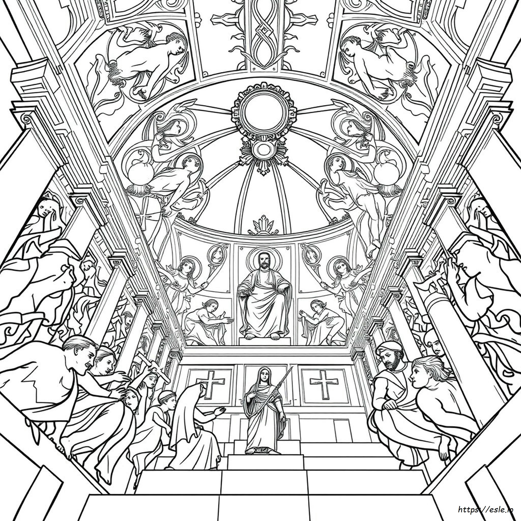 Printable Sistine Chapel Coloring Pages