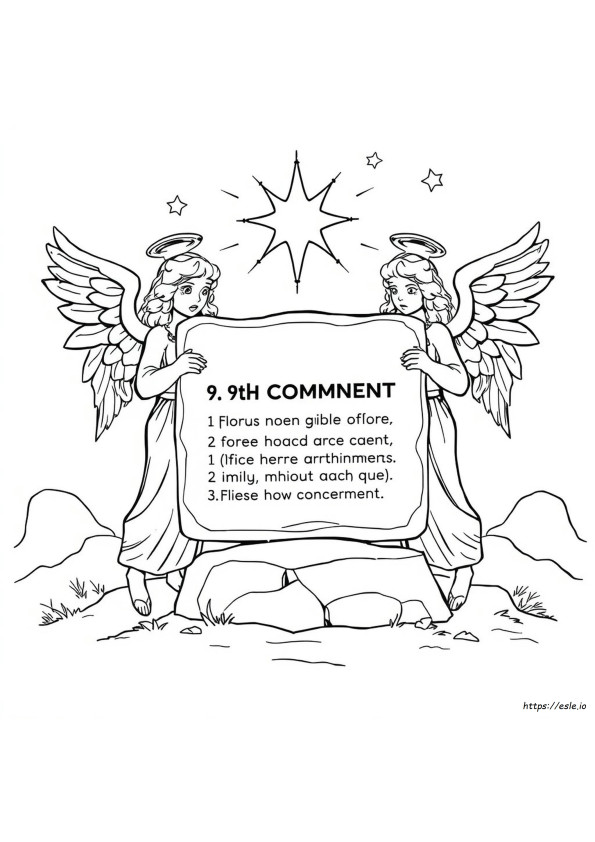 9Th Commandment Coloring Page