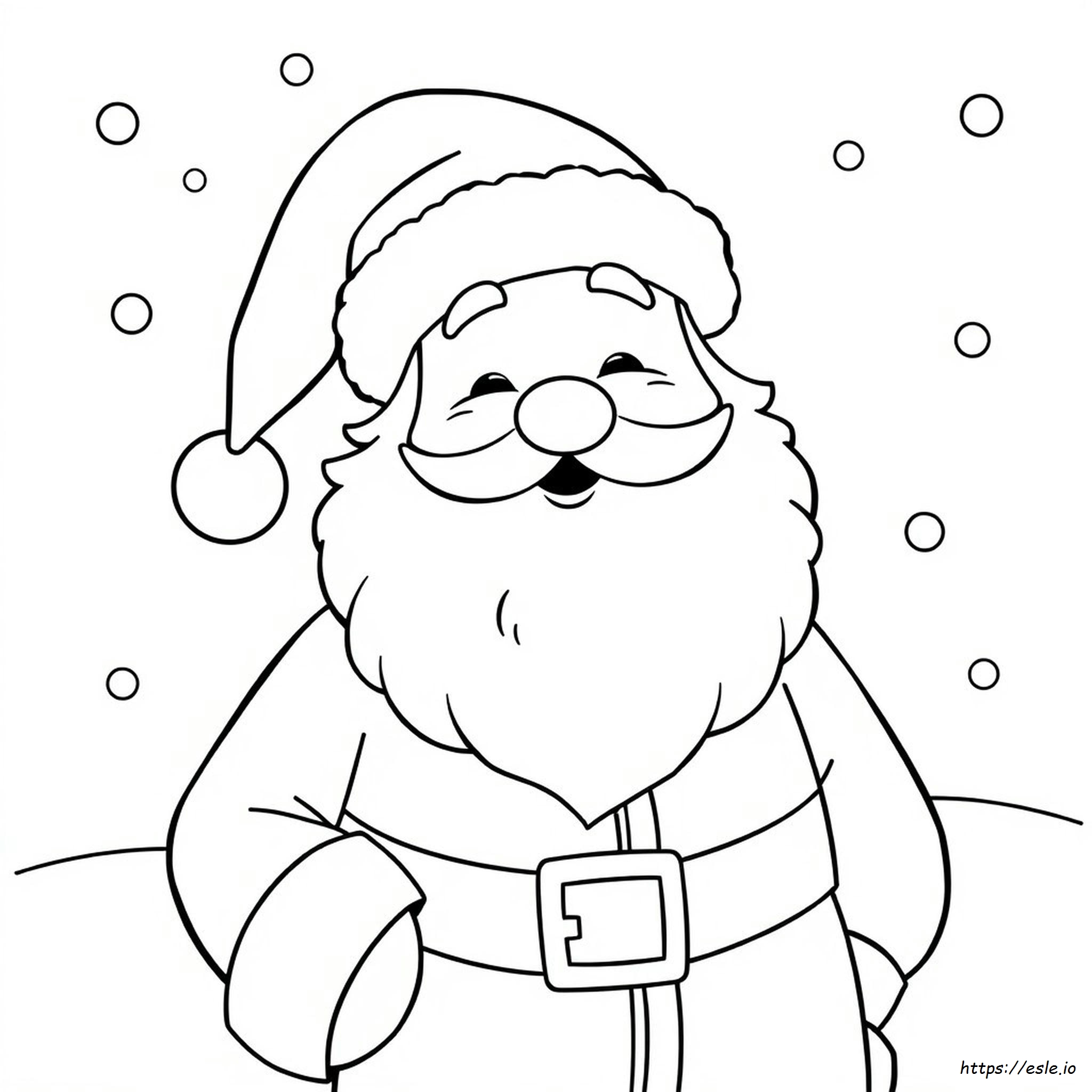 Coloriage Visage Père Noël