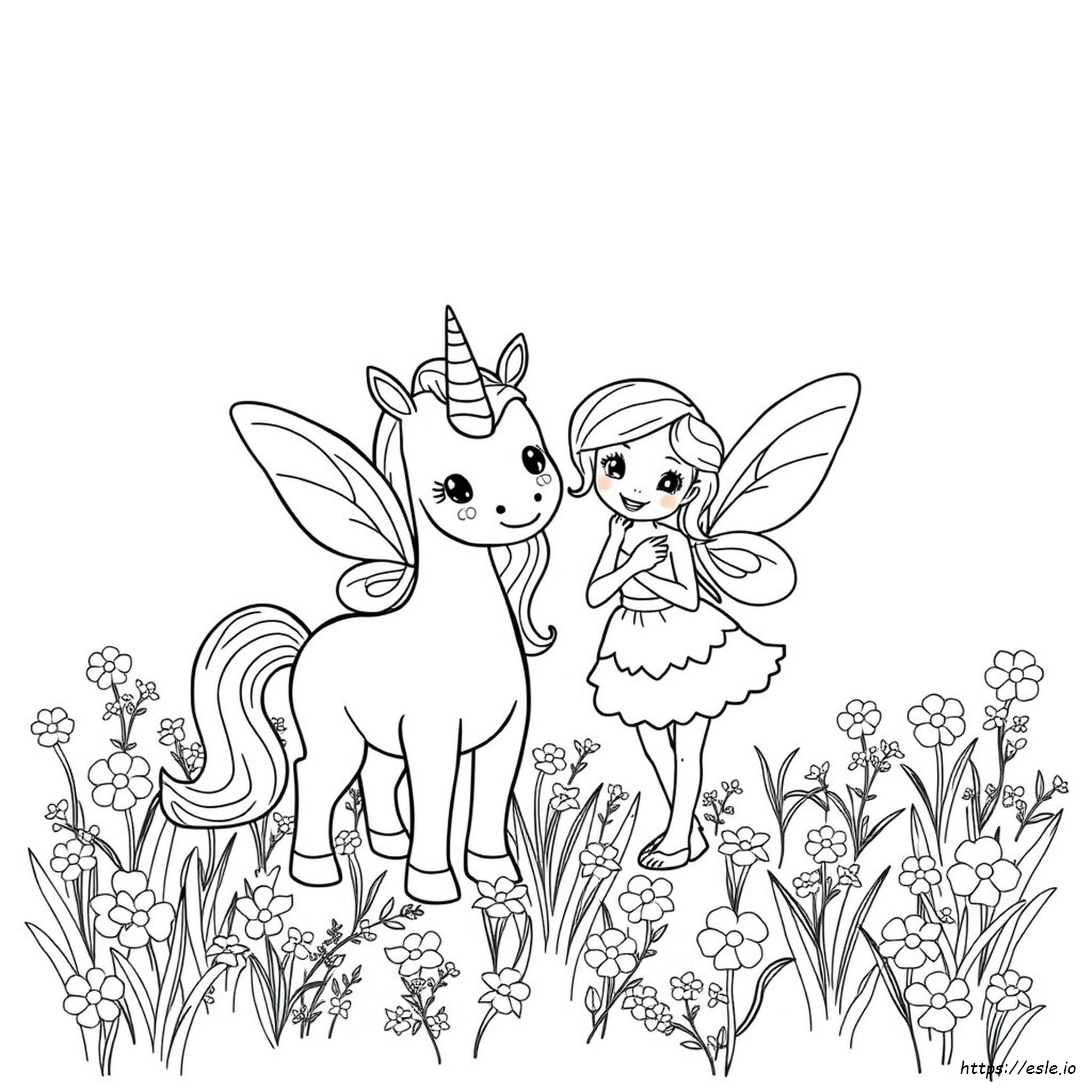 Páginas Para Colorear De Unicornios Hadas Adorables Y Lindos