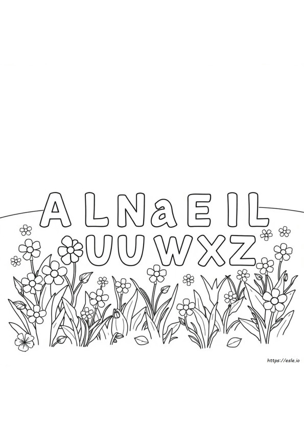 Lowercase Alphabet Lore Coloring Pages