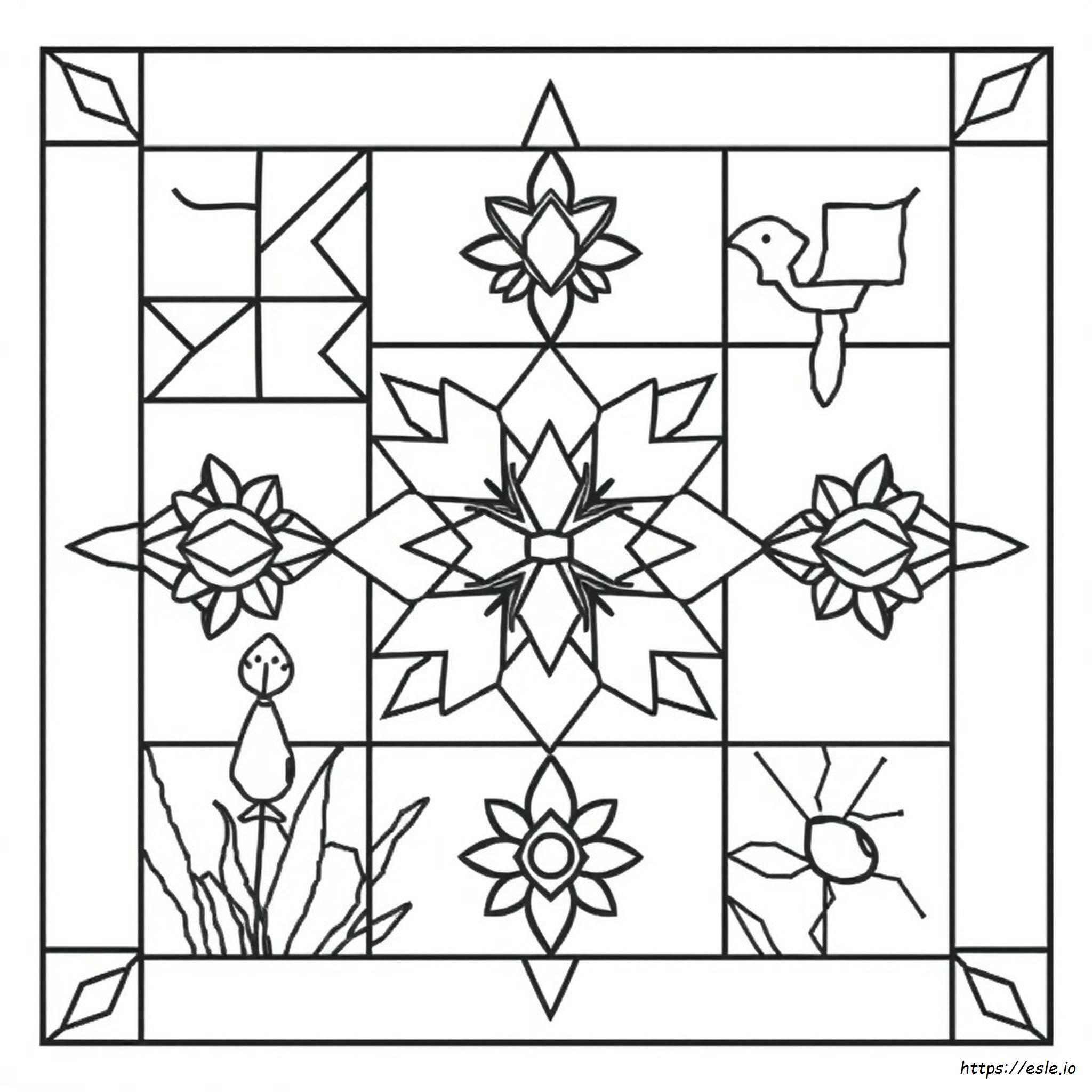 Quilt Square Quilt Block Coloring Pages
