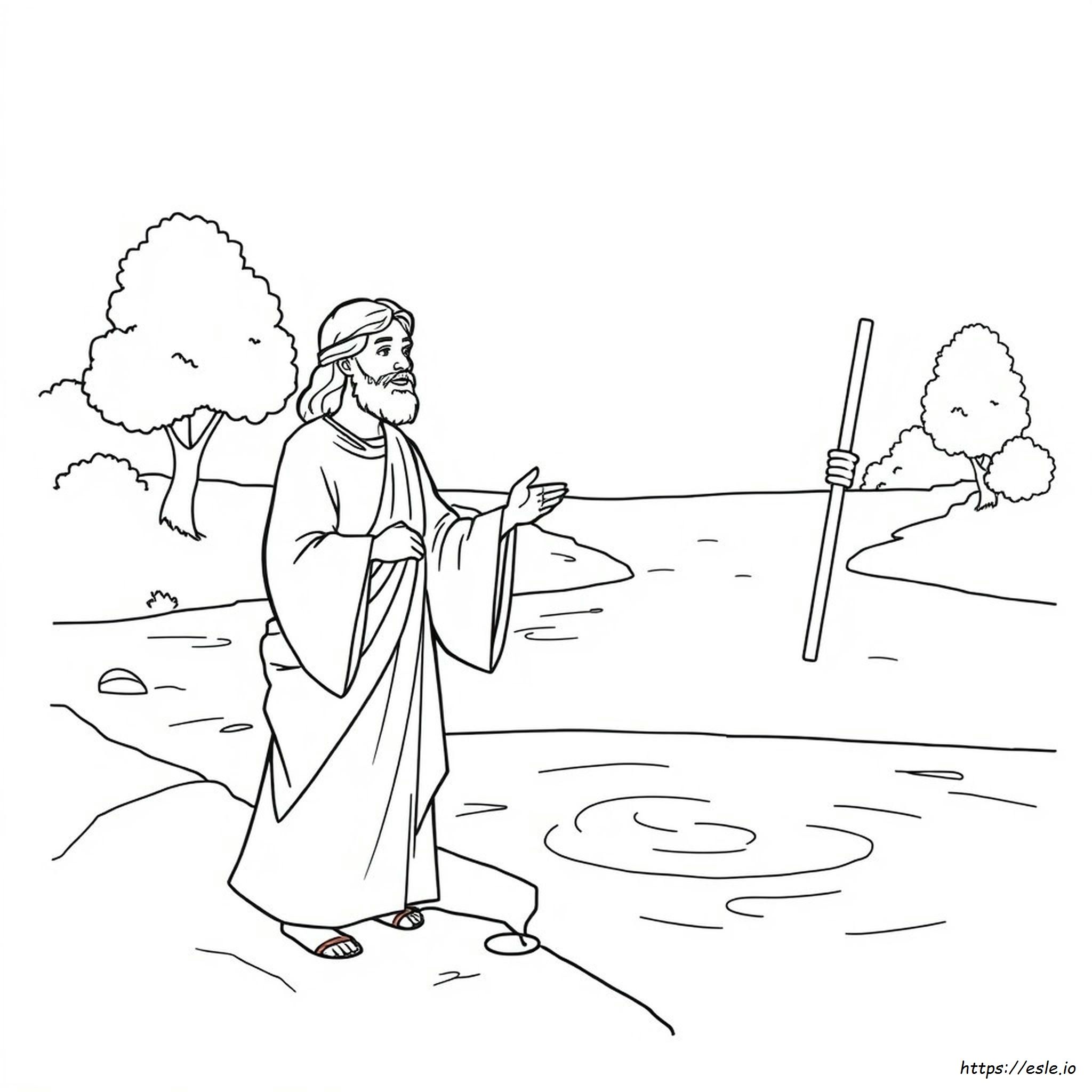 Free Coloring Pages Jesus Baptism