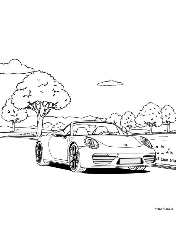 Porsche Auto Kleurplaten