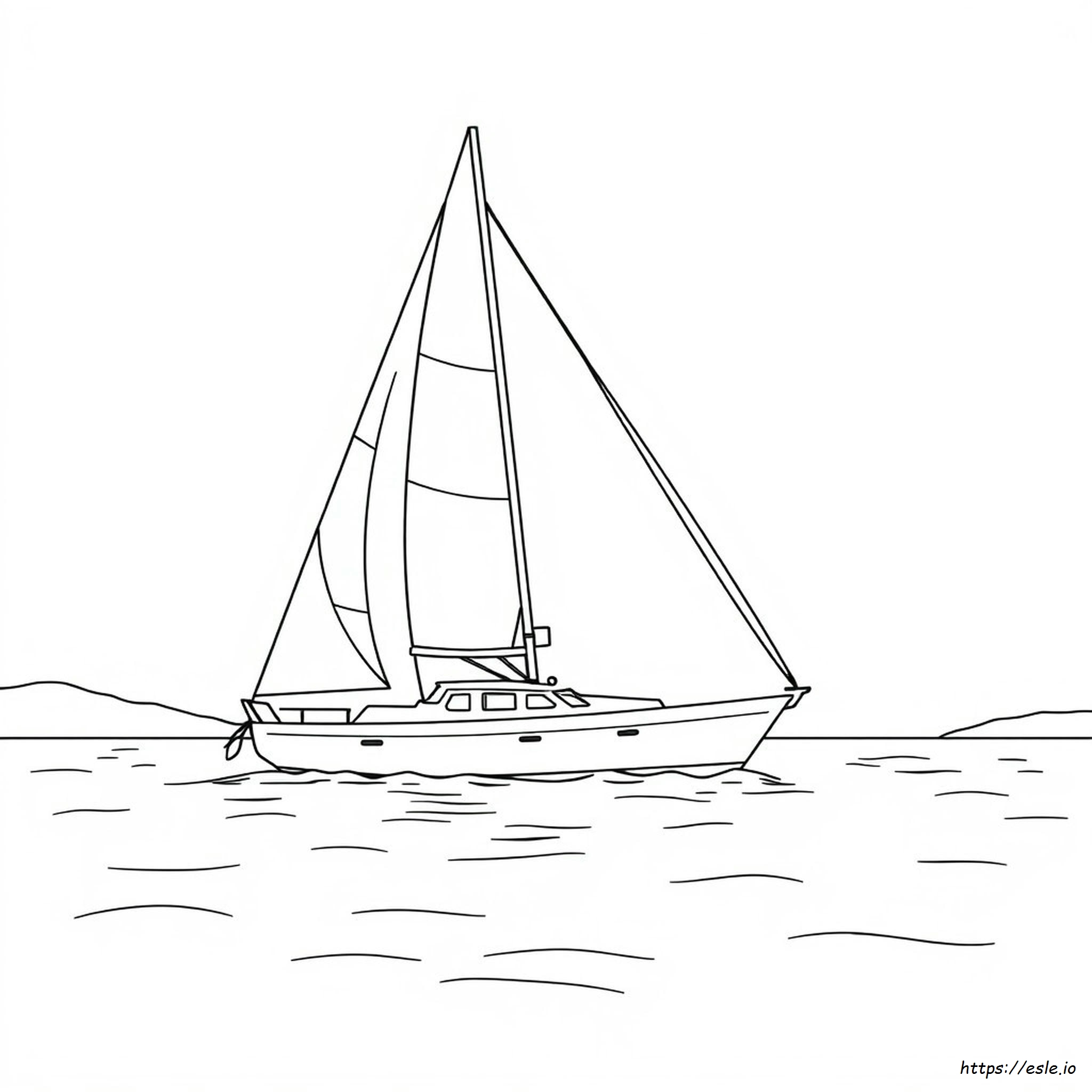 Yacht Colouring Pictures