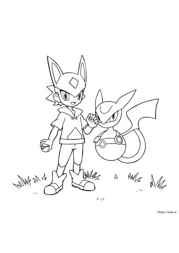 Ash Greninja Kleurplaat