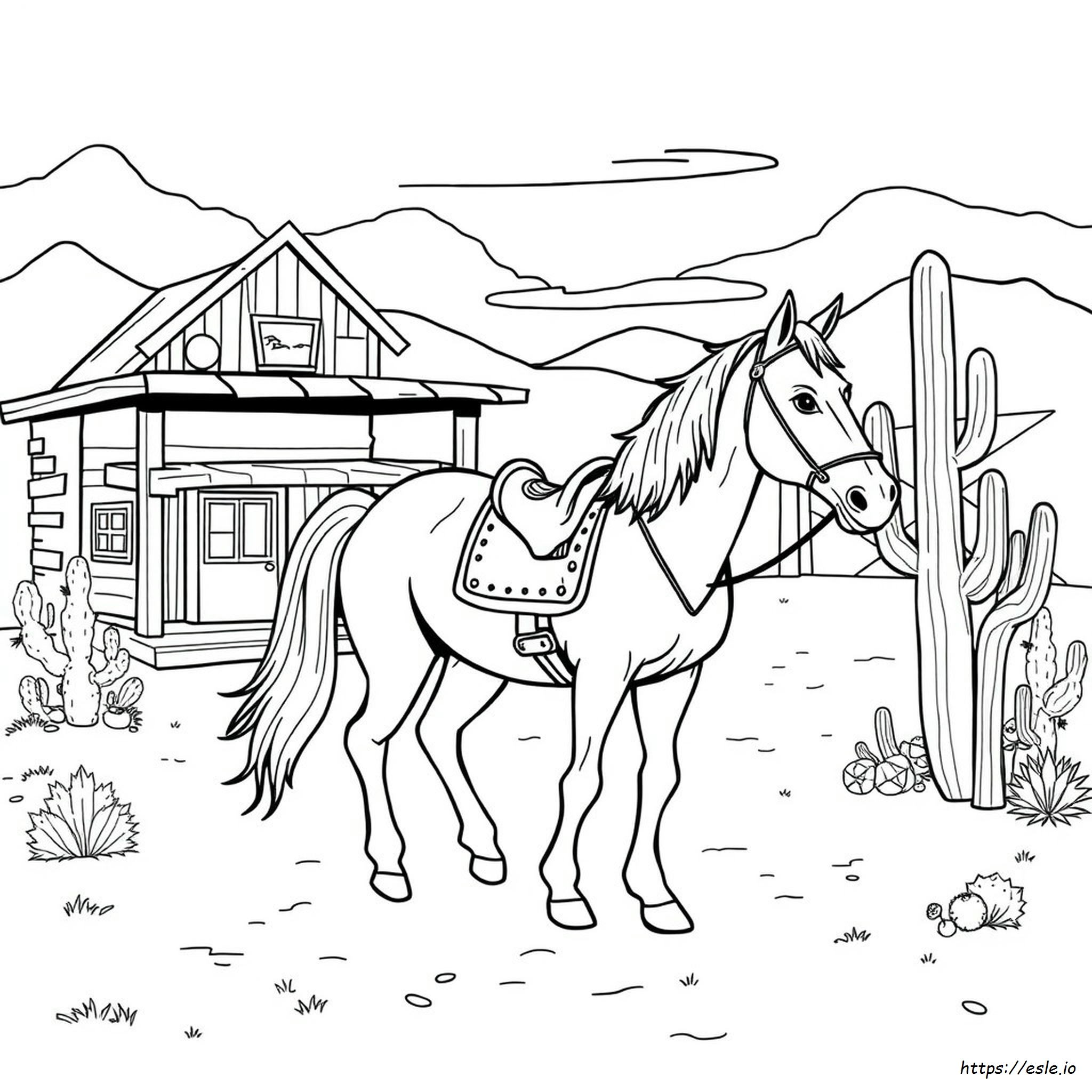 Western Horse Coloring Pages