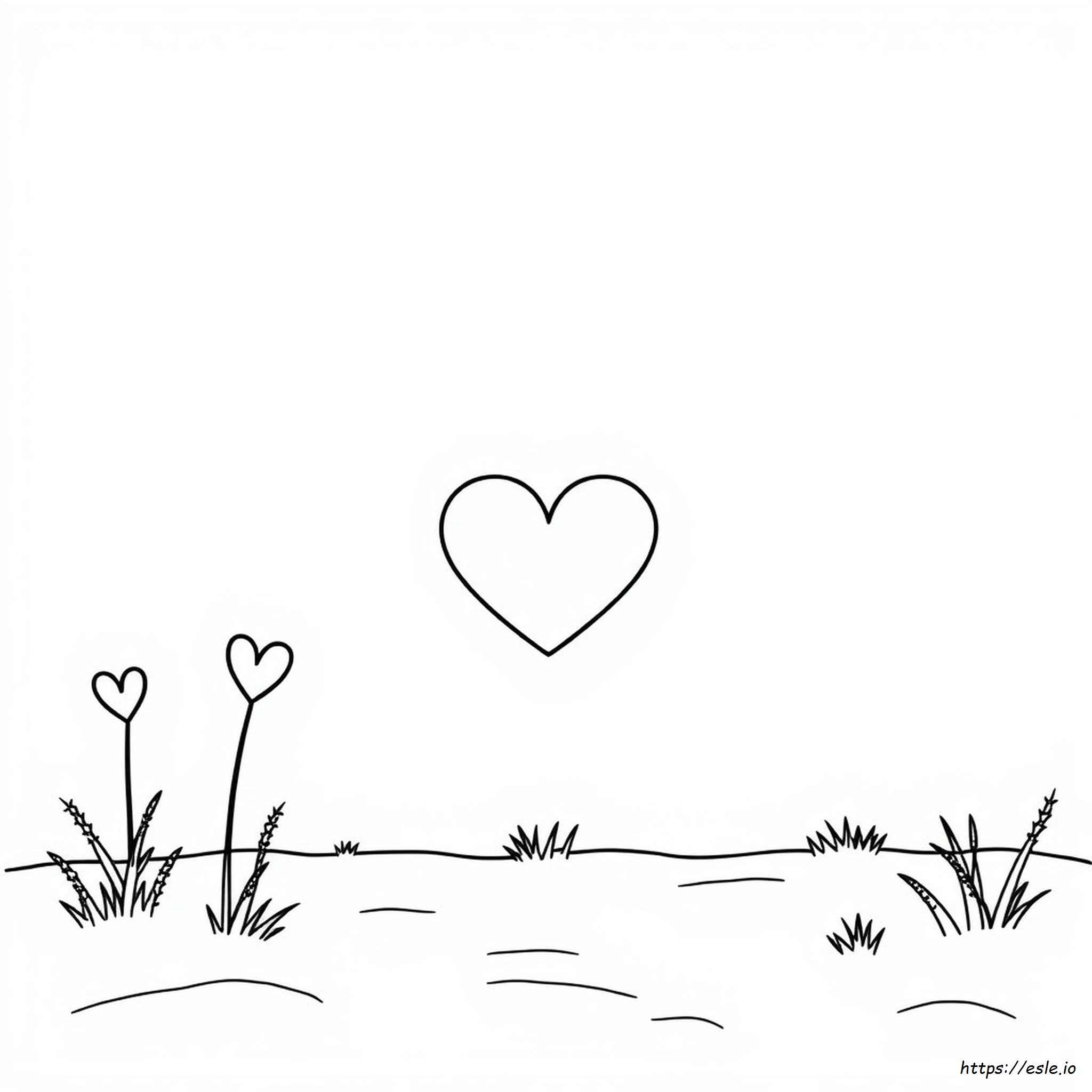 Easy Heart Coloring Pages
