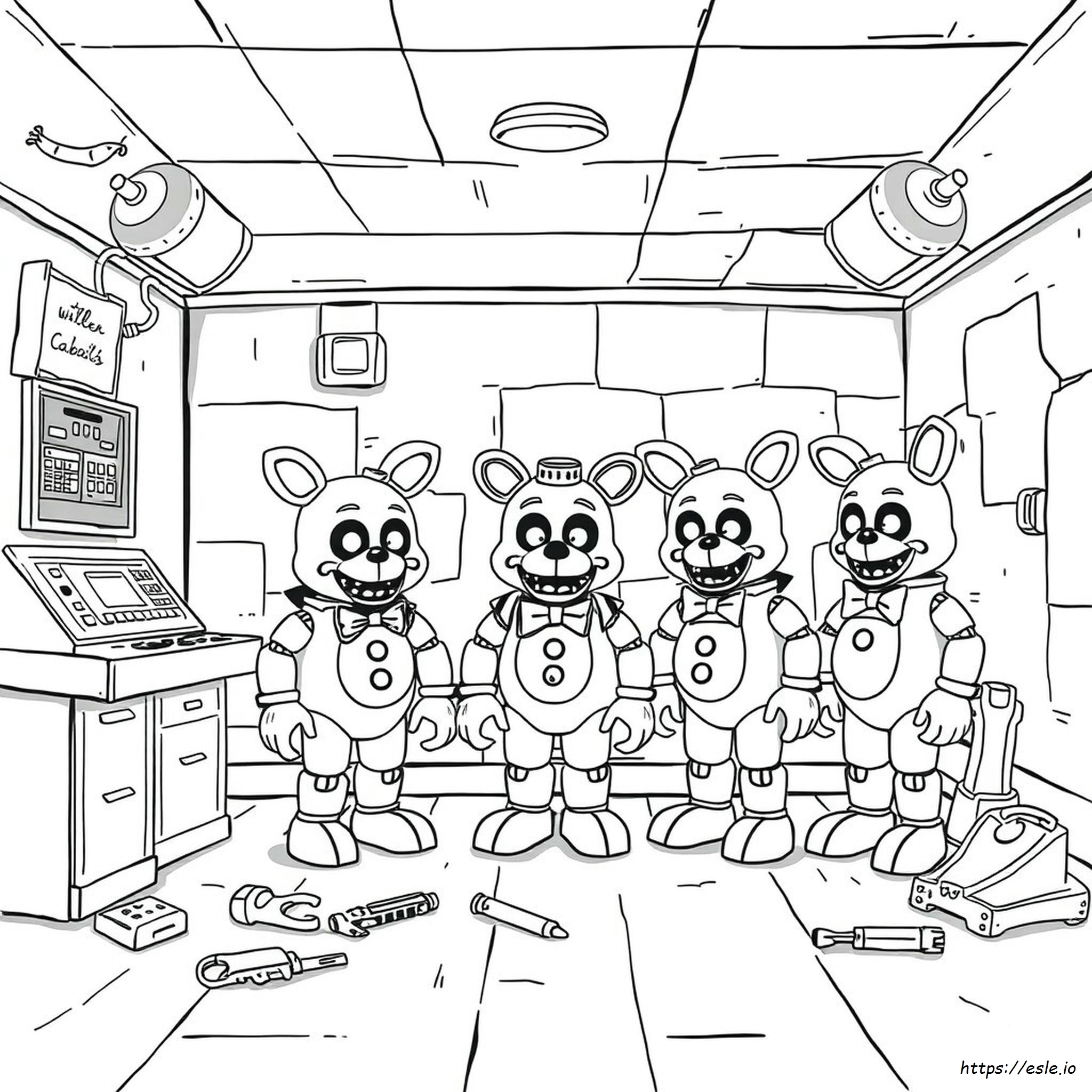 Buku Mewarnai Fnaf Semua Halaman