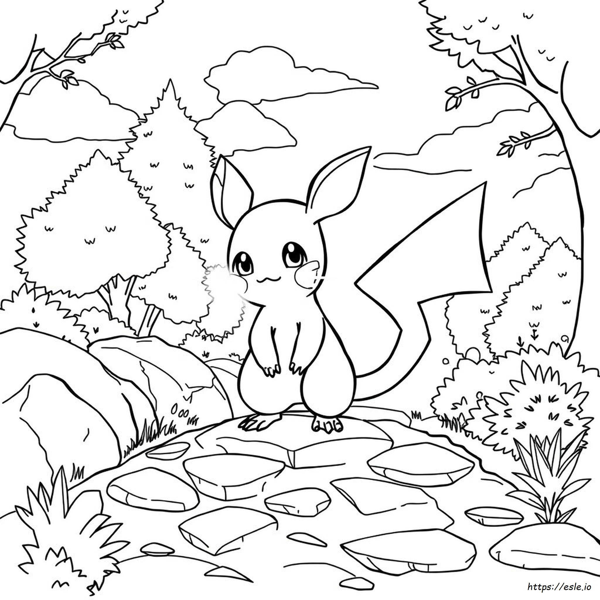 Printable Raichu Coloring Page