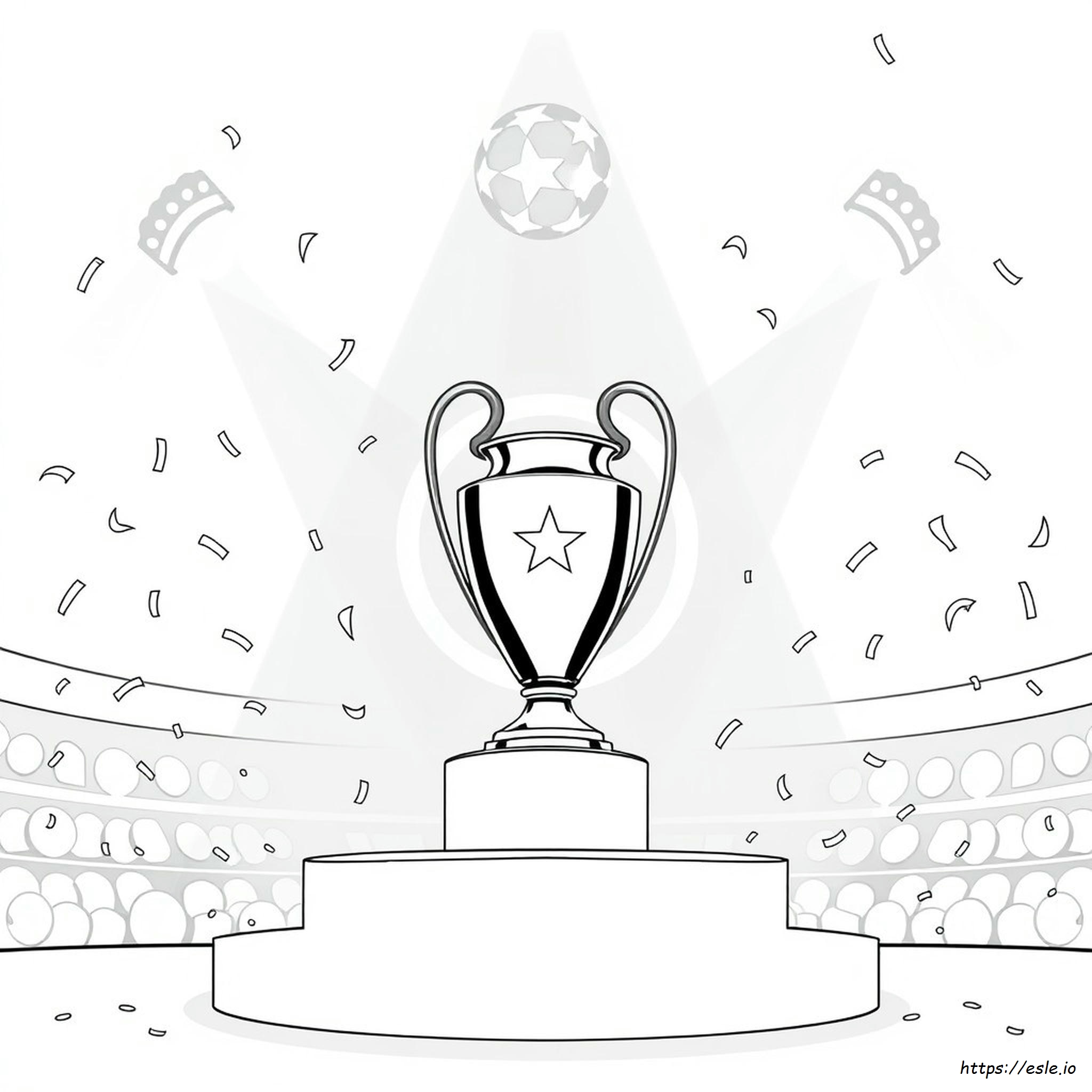 Champions League Trophy Colouring Pages