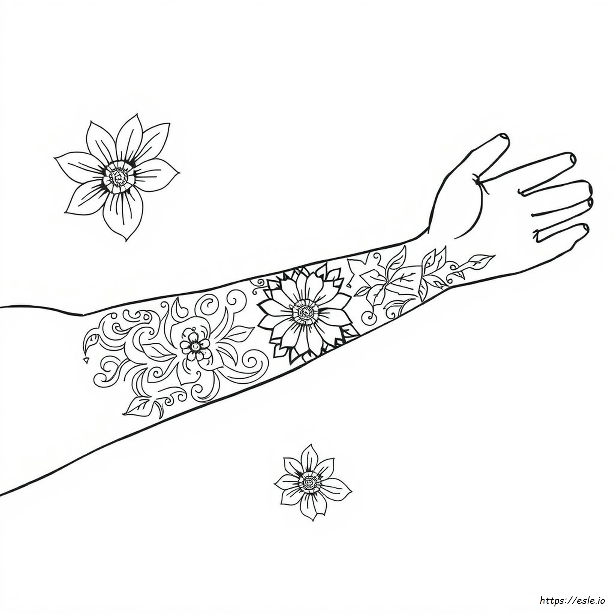 Gambar Mewarnai Seni Tato