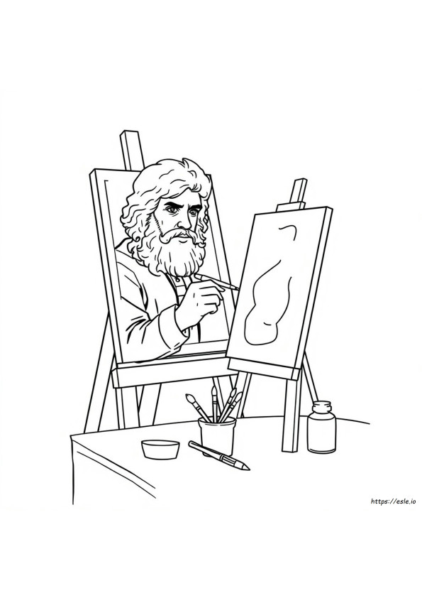 Self Portrait Free Rembrandt Coloring Pages