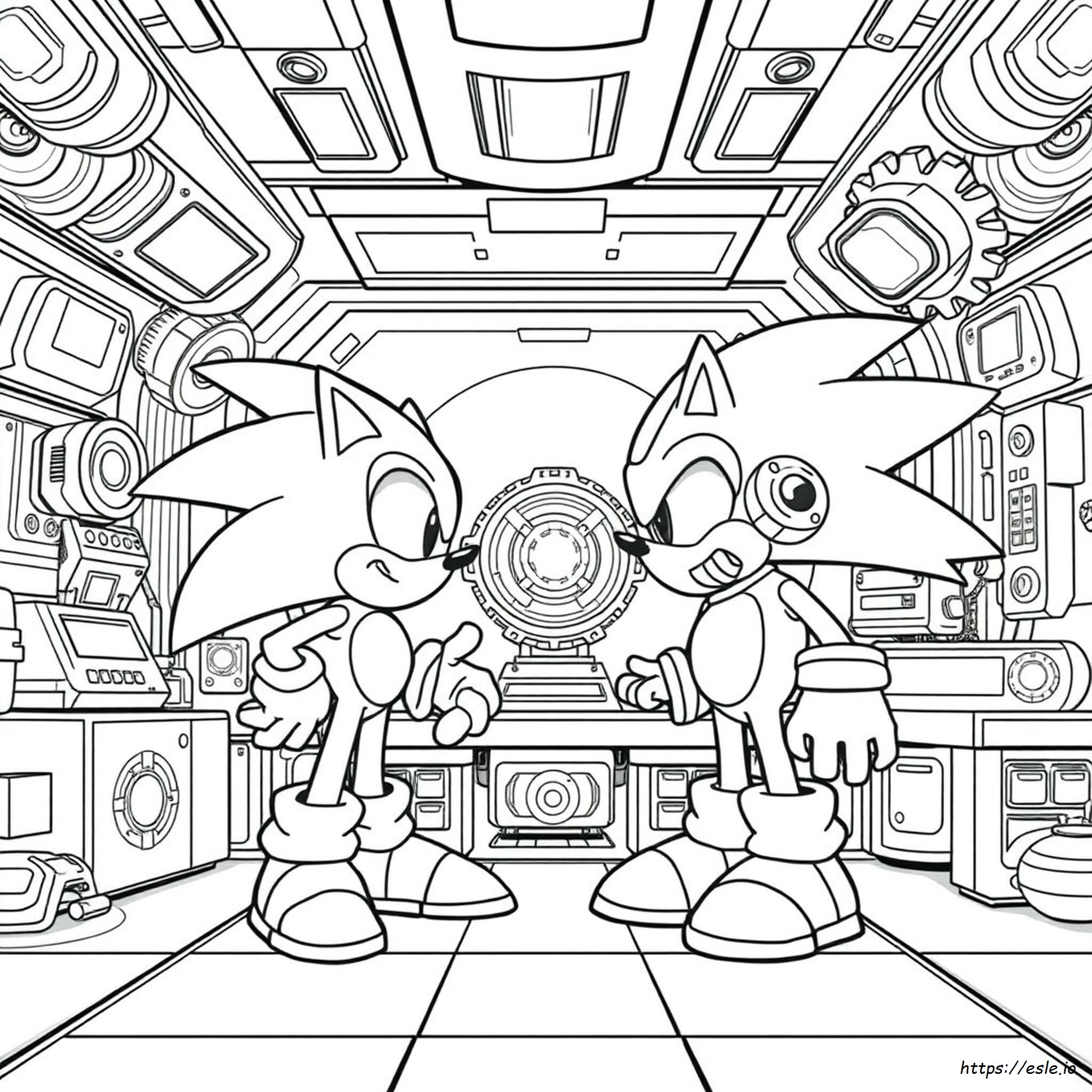 Sonic Contra Eggman Para Colorir