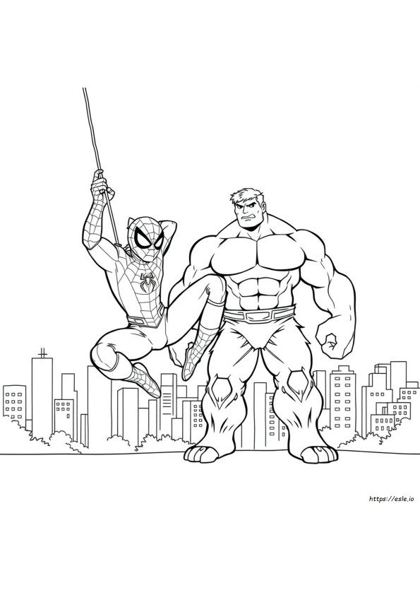 Spidey And Friends Hulk Coloring Page