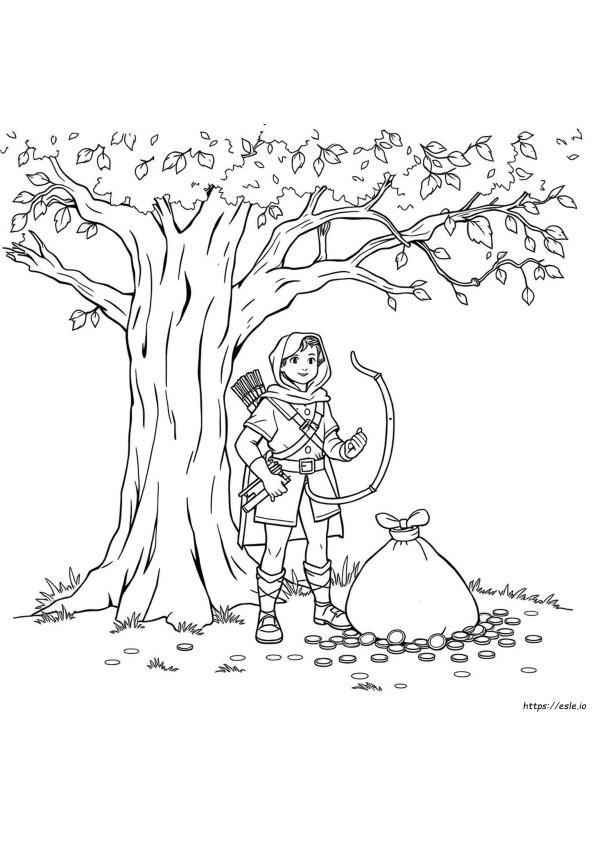 Emberi Robin Hood Színező Oldalak