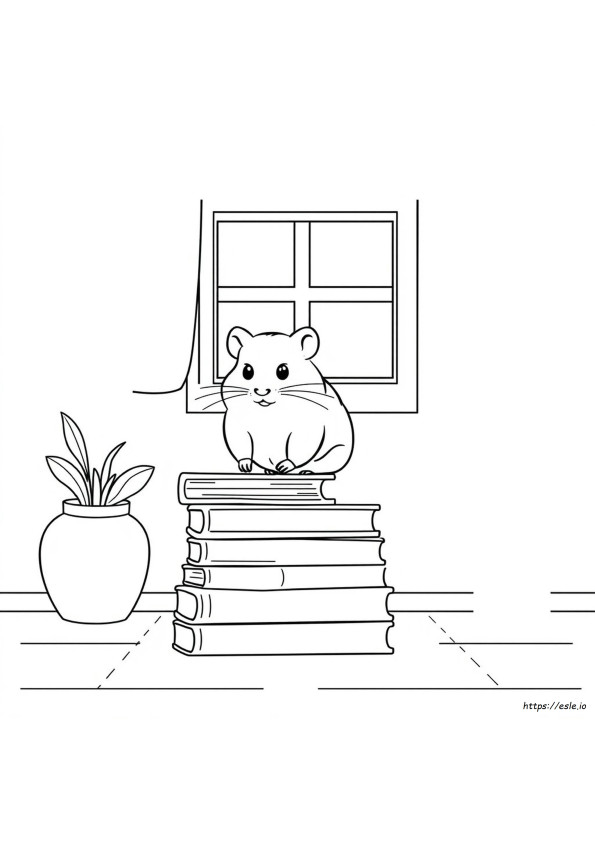 Gambar Mewarnai Hamster Dapat Dicetak