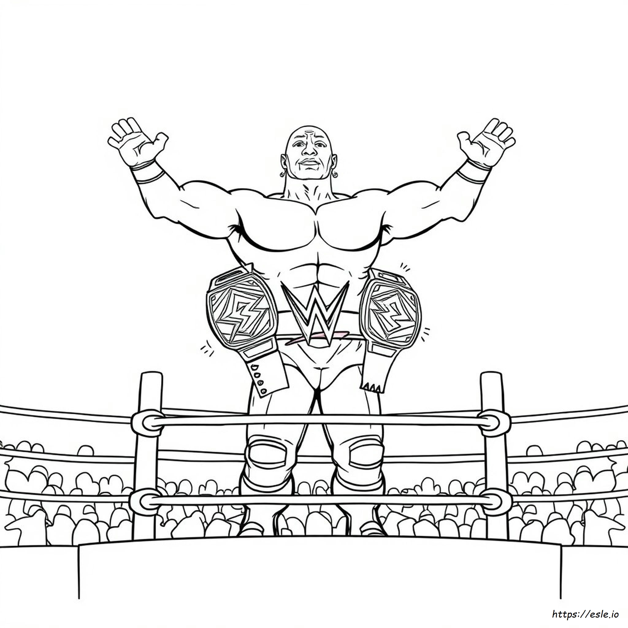 Disegni Da Colorare Wwe The Rock