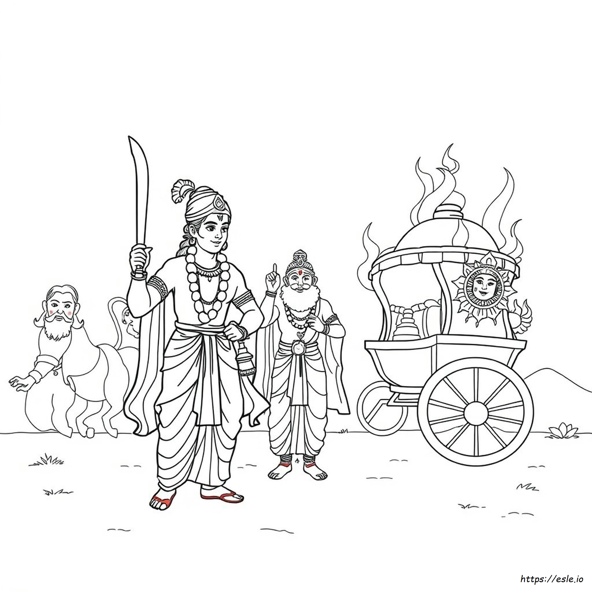 Gambar Mewarnai Dussehra