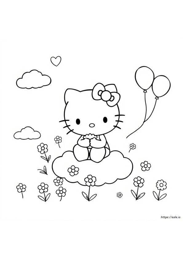 Hello Kitty Coloring Pages Simple