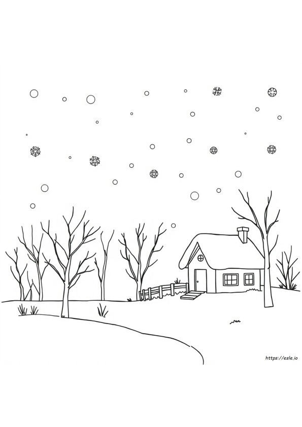 Sneeuw Kleurplaat